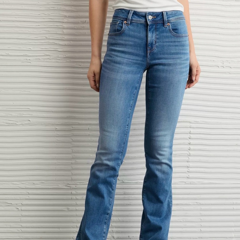 American Eagle Outfitters Blue Kick Flare Jeans